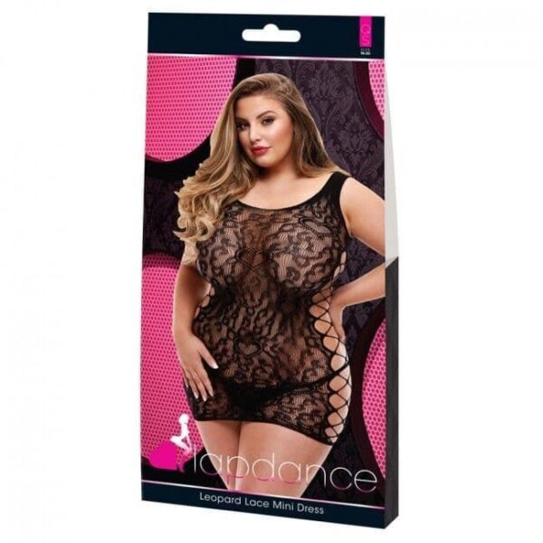 Leopard Lace Mini Dress OSXL