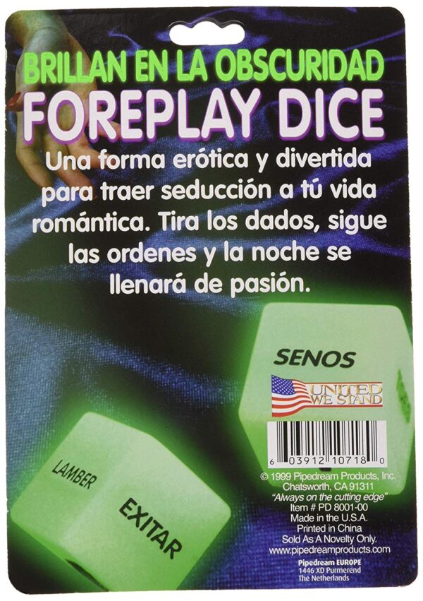 Glow In The Dark - Spanish Erotic Dice - Image 2